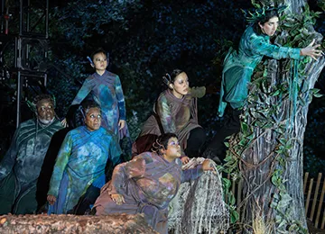 A production photo from Public Works THE TEMPEST at The Delacorte Theater