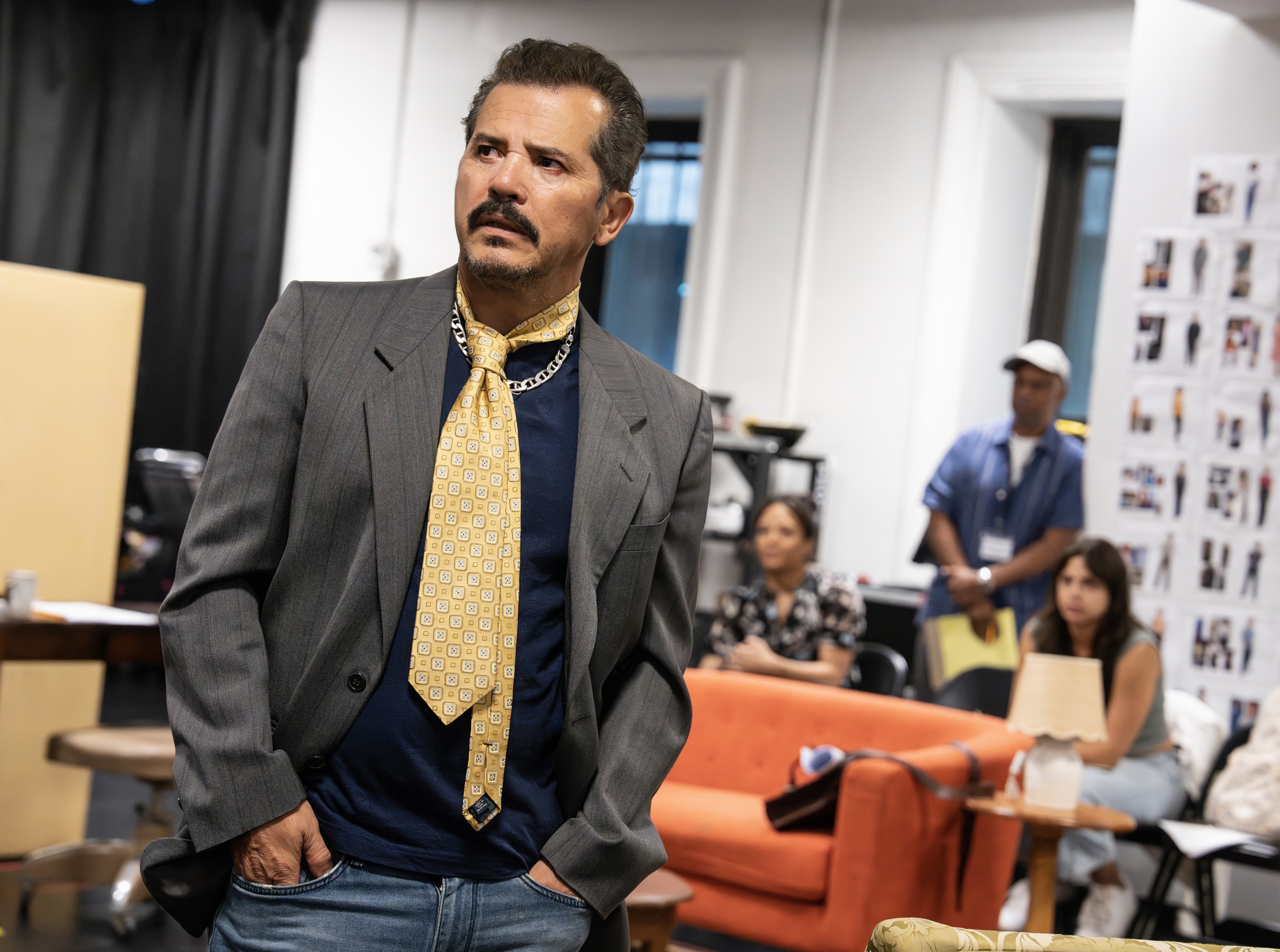John Leguizamo in rehearsal for THE OTHER AMERICANS, written by John Leguizamo and directed by Ruben Santiago-Hudson, at The Public Theater. Photo credit: Joan Marcus.