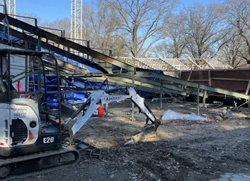 Photo of The Delacorte Theater construction